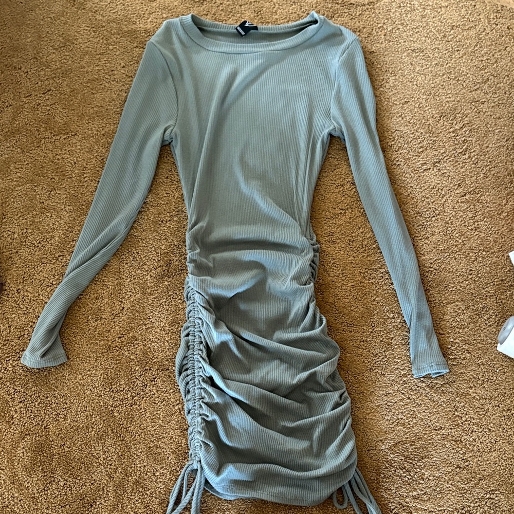 Bodycon Long Sleeve Ruched Dress